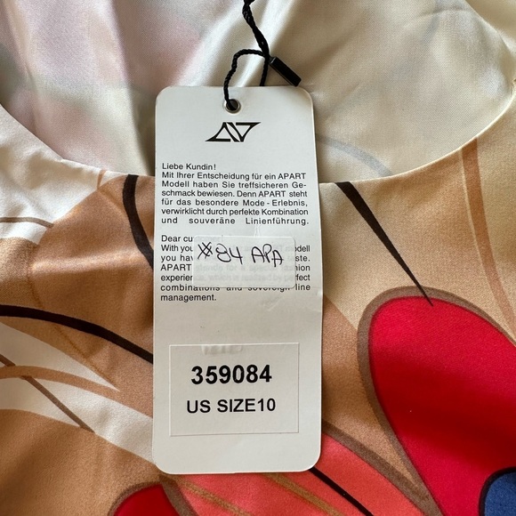 APART Designer Sample Floral Dress Size 10 NWT - Picture 3 of 7